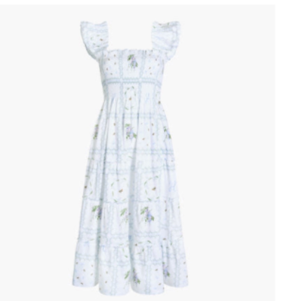 Hill House Ellie Nap Dress - White Floral Patchwork